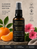 Natural Beard Wash for Men | Soft Beard Cleanser with Mandarin & Geranium