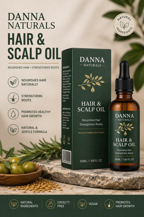 Hair & Scalp growth oil (50ml) - Nourishes dry scalp, Reduces Breakage, Promotes Healthy Hair, lightweight Daily care